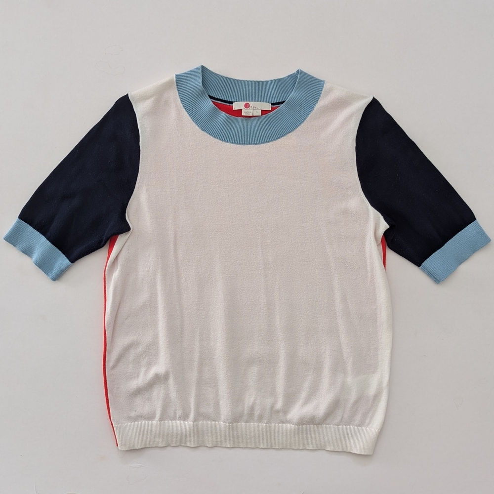 Boden Short Sleeve Colorblock Shirt S